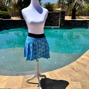 Women's JoyLab Blue Checkered Skort Skirt Size Small Target